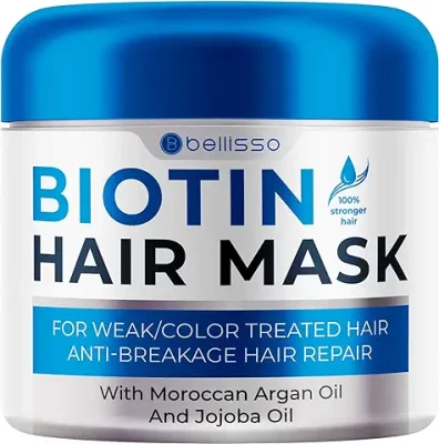 11. Biotin Hair Mask - Volume Boost and Deep Conditioner for Dry, Damaged Hair - Hydrating Repair Treatment for Women and Men - Moisture Conditioning for Curly Hair and Split Ends - Sulfate Paraben Free