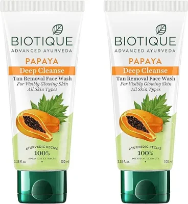 9. Biotique Papaya Deep Cleanse Face Wash