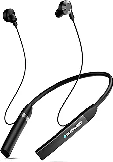 3. Blaupunkt Newly Launched BE100 Xtreme Ultra-Long Playtime Wireless Bluetooth Neckband I Real Time Monitoring I Turbo Volt Charging with Magnetic Eartips (Black)