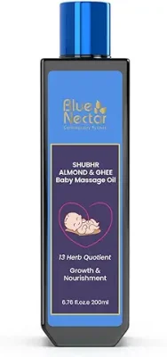 12. Blue Nectar Ayurvedic Baby Oil with Organic Ghee
