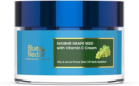 5. Blue Nectar Plant Based Vitamin C Face Moisturizer for Oily & Acne Prone Skin with Grapeseed