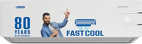 8. Blue Star 1.5 Ton 5 Star Convertible 5 in 1 Cooling Inverter Split Air Conditioner (IC518YNU, White)