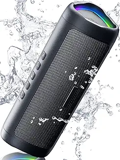 1. Bluetooth Speaker with HD Sound, Portable Wireless, IPX5 Waterproof, Up to 24H Playtime, TWS Pairing, BT5.3, for Home/Party/Outdoor/Beach, Electronic Gadgets, Birthday Gift (Black)
