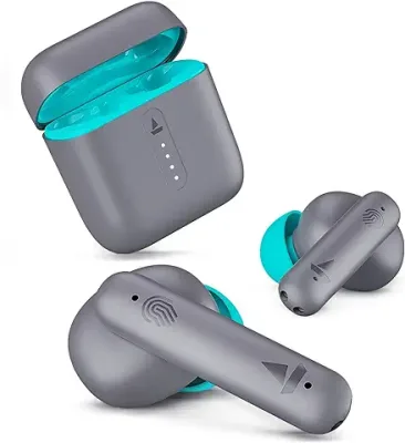 13. boAt Airdopes 141 Bluetooth Truly Wireless in Ear Headphones with 45H Playtime,Low Latency Mode for Gaming, ENx Tech, IWP, IPX4 Water Resistance, Smooth Touch Controls(Cyan Cider)