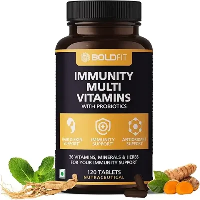8. Boldfit Multivitamin For Men & Women With Probiotics Vitamin C