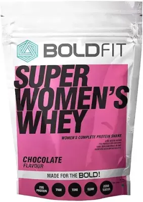 6. Boldfit Super Women's Whey Protein Powder For Women with Hair Skin and Nails support, No Added Sugar, Ideal for weight loss & slim body, Keto Friendly (500gm Chocolate)