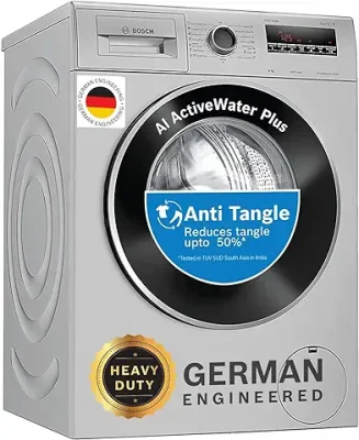 7. Bosch 8 kg 5 Star Fully-Automatic Front Loading Washing Machine (WAJ28262IN, Silver, AI active water plus, In-Built Heater)
