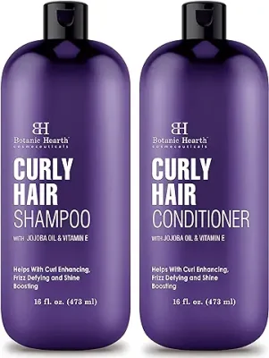 8. Botanic Hearth Curly Hair Shampoo and Conditioner Set For Curly Hair | Detangle, Define & Enhance Curls | With Jojoba oil & Vitamin E | Sulphate Free | 16 fl oz x 2