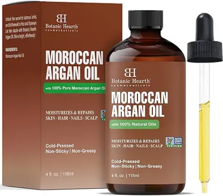 12. Botanic Hearth Moroccan Argan Oil for Hair & Skin
