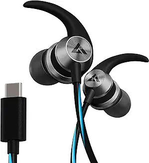 3. Boult Audio X1 Pro Wired Earphones with Type-C Port, 10mm Bass Drivers, Inline Controls, IPX5 Water Resistant, Comfort Fit earphones wired headphones with mic, Type C earphones, Voice Assistant (Blue)