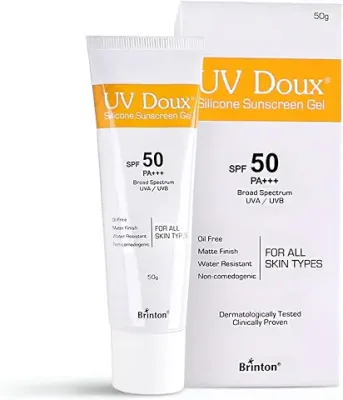 11. Brinton Healthcare UvDoux Face & Body Sunscreen gel with SPF 50 PA+++ in Matte Finish and Oil Free Formula