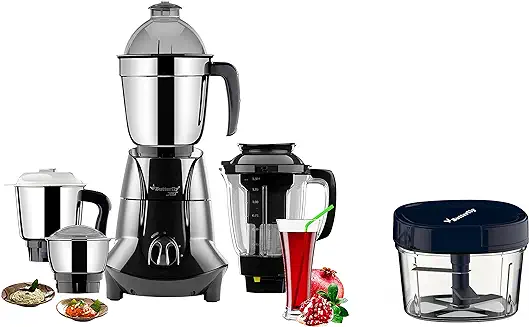 4. Butterfly Jet Elite 750 Watts Mixer Grinder And Vegetable Chopper, Grey