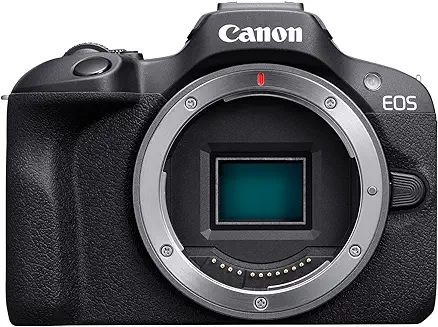 4. Canon EOS R100 Mirrorless Camera, RF Mount, 24.1 MP, DIGIC 8 Image Processor, Continuous Shooting, Eye Detection AF, Full HD Video, 4K, Small, Lightweight, Wi-Fi, Bluetooth, Content Creation