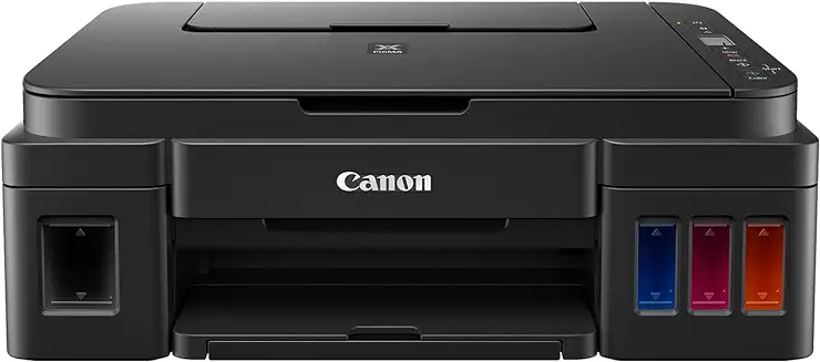 1. Canon PIXMA MegaTank G2012 All in One (Print, Scan, Copy) Inktank Colour Printer with 2 Additional Black Ink Bottles (Per Black Bottle Yield 6000 Prints and Colour 7000 Prints) for Home/Office