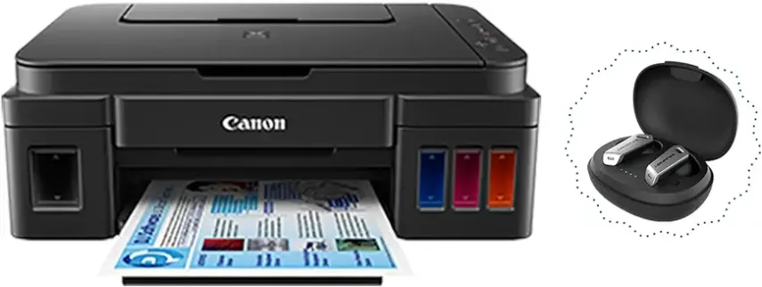 11. Canon PIXMA MegaTank G3000 All in One WiFi Inktank Colour Printer with 2 Additional Black Ink Bottles. Get Blaupunkt Earbuds Free on Redemption