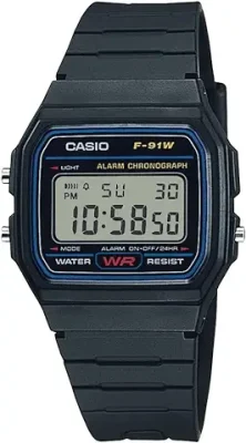 2. Casio F91W-1 Classic Resin Strap Digital Sport Watch
