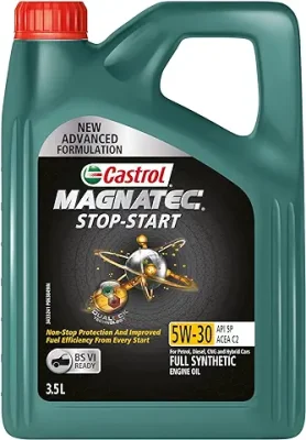 4. Castrol MAGNATEC STOP-START 5W-30 Full Synthetic Engine Oil