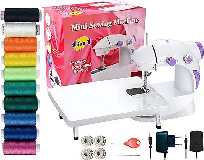 6. CATIVE Mini Sewing Machine For Home Tailoring Use | Mini Silai Machine | Mini Stitching With With Multicolour Threads Set