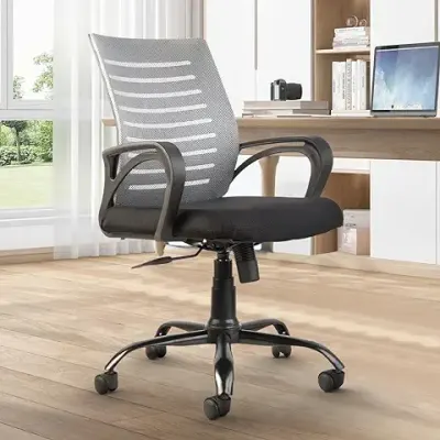 1. CELLBELL® C104 Medium-Back Mesh Office/Study Chair[Grey]