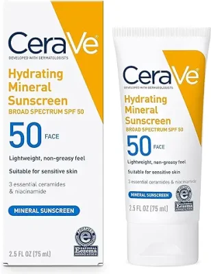 4. CeraVe 100% Mineral Sunscreen SPF 50