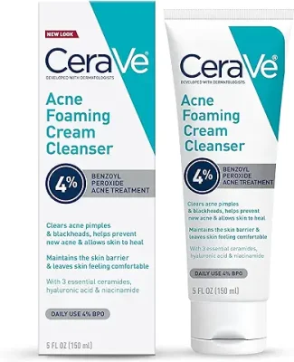 1. CeraVe Acne Foaming Cream Cleanser