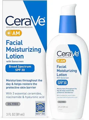 12. CeraVe AM Facial Moisturizing Lotion SPF 30