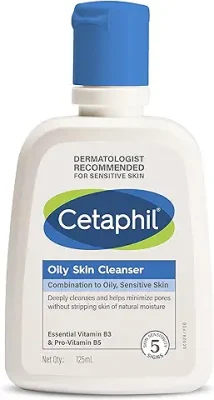 3. Cetaphil Oily Skin Cleanser , Daily Face Wash for Oily, Acne prone Skin , Gentle Foaming, 125ml