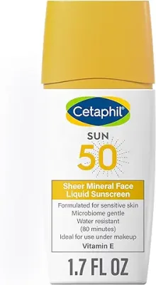 10. Cetaphil Sheer 100% Mineral Liquid Sunscreen for Face
