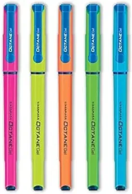 9. Classmate Octane Neon- Blue Gel Pens (Pack of 5)|Smooth Writing Pens|Water-Proof Ink for Smudge-Free writing|Attractive Neon Body Colours|Preferred by Students for Exam & Class Notes