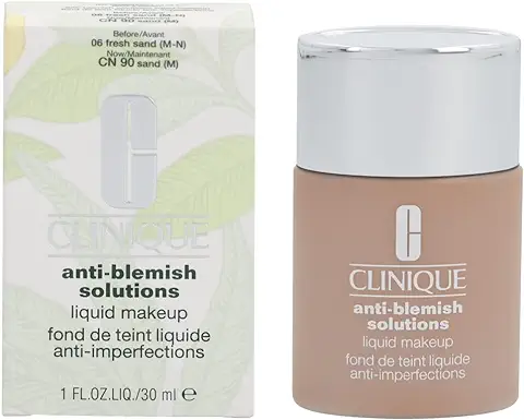 12. Clinique Acne Solutions Oil-free Anti-blemish Liquid Makeup Foundation - 06 Fresh Sand (M), 1oz/30ml