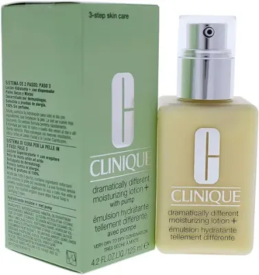 13. Clinique Dramatically Different Moisturizing Lotion+ with Pump Very Dry to Dry Combination Skin 4.2 oz / 125 ml