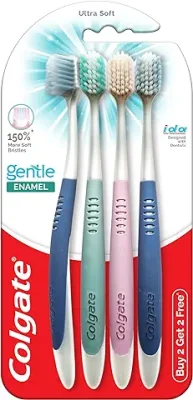3. Colgate Gentle Enamel Ultra Soft Bristles Manual Toothbrush for adults
