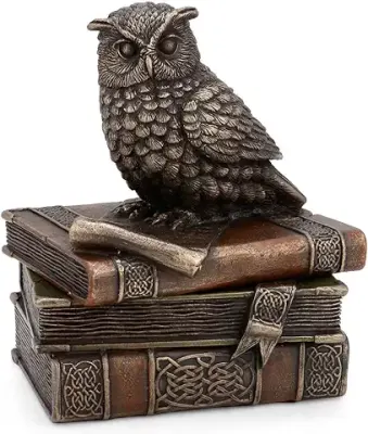 8. Collectible India Vintage Bronze Mythical Owl Jewelry Box Unique Decorative Jewellery Box Anniversary Gift Wedding Gift Mother's Day Gift
