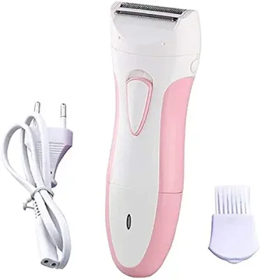 7. Concepta Women's Rechargeable Double Razor Shaver for Under Arms, Bikini Line, Hands and Legs (White Pink Colour), Battery Powered