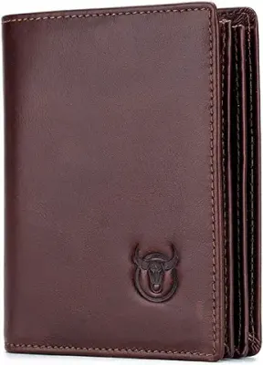 6. Contacts Men's Genuine Leather Wallet | RFID Blocking Wallet for Men| 14 Card Slots, 1 ID Window | Large Capacity Can Hold 50 Currency Notes (Brown)