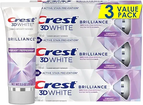 10. Crest 3D White Brilliance Teeth Whitening Toothpaste