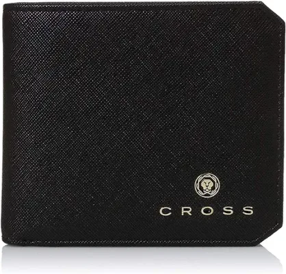 12. Cross Leather Wallets For Men Latest Gents Purse With Card Holder Compartment, Giftsfor Men -Black