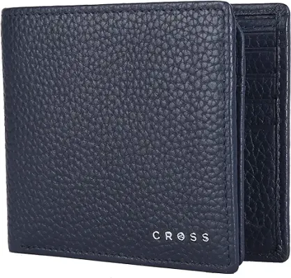 10. Cross Navy Men's Wallet Stylish Genuine Leather Wallets for Men Latest Gents Purse with Card Holder Compartment (AC1288799_3-5)