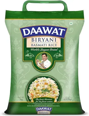 6. Daawat Biryani, World's Longest Grain, Aged Basmati Rice, 5 Kg