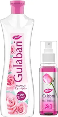 8. Dabur Gulabari Premium Rose Water - Natural, 400 ml & Dabur Gulabari Rose Glow Face Cleanser, 100 Ml