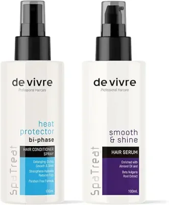 6. de vivre Heat Protection Spray & Hair Serum Combo 100ml each
