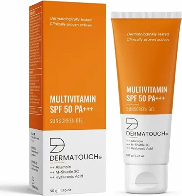 14. DERMATOUCH Multivitamin SPF 50 PA+++ Sunscreen Gel