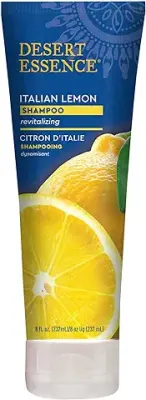 3. Desert Essence Italian Lemon Shampoo 8 fl. oz. - Gluten Free - Vegan - Cruelty Free - Lemon Peel Oil and Aloe - Removes Excess Oil - Clarifying - Enhances Shine