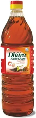 4. Dhara Kachi Ghani Oil, Mustard, 1L Bottle