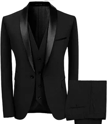 3. Dhingra Mens Slim Fit Tuxedo 3pcs Suit
