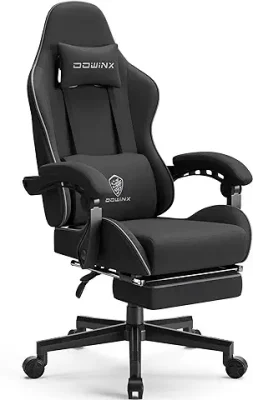 12. Dowinx Gaming Chair Fabric with Pocket Spring Cushion