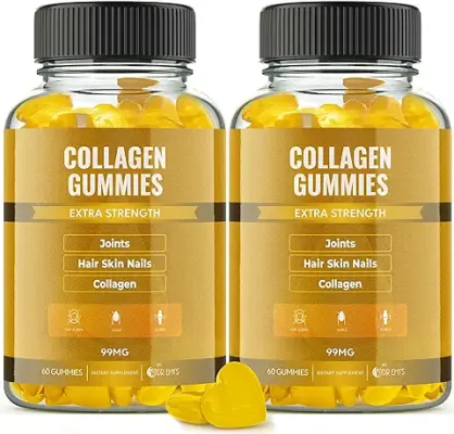 12. Dr. Emy's Collagen Gummies Gummy Vitamin for Women & Men, Hair, Skin, Nails, Joint Supplement - Anti-Aging Collagen Gummy Supplements - Strengthen Hair, Skin and Nails - Gelatin-Free - 120 ct Each (2)
