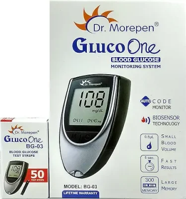 1. Dr. Morepen BG-03 Gluco One Glucometer Combo