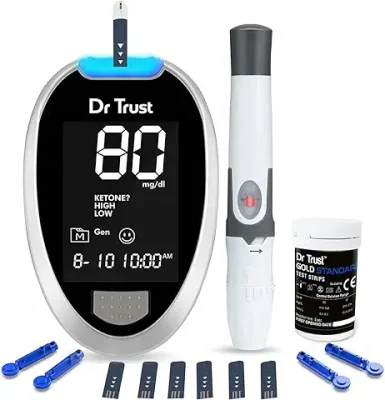 4. Dr Trust USA) Fully Automatic Blood Sugar Testing Glucometer Machine with 60 Strips