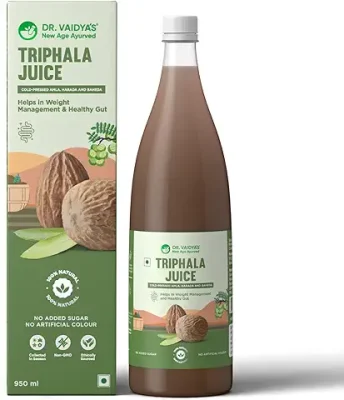 7. Dr. Vaidya's Triphala Juice | Sugar Free | 100% Ayurvedic | Improves Digestion & Support Metabolism - 950ml